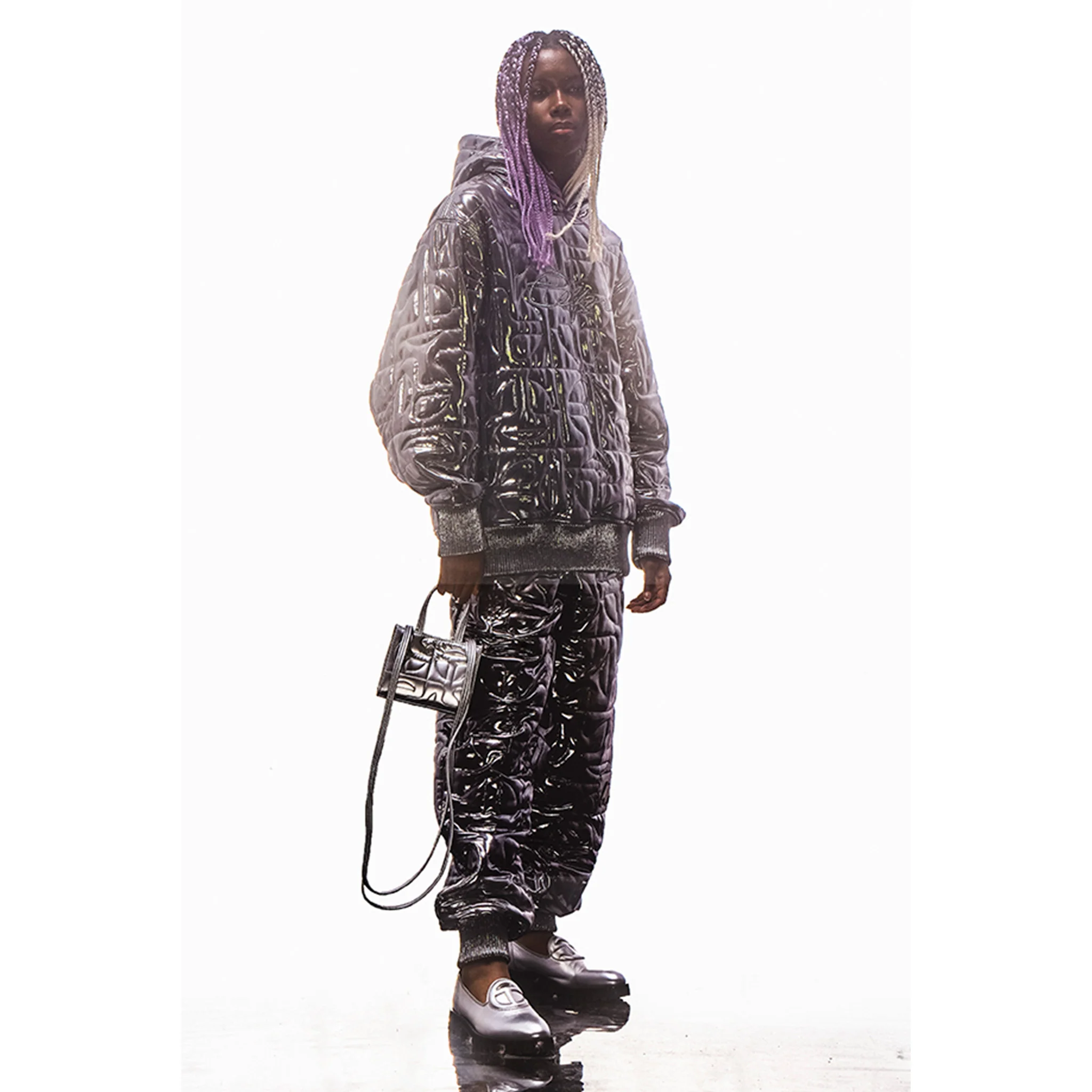 Moose Knuckles x Telfar Quilted Small Shopper - Silver