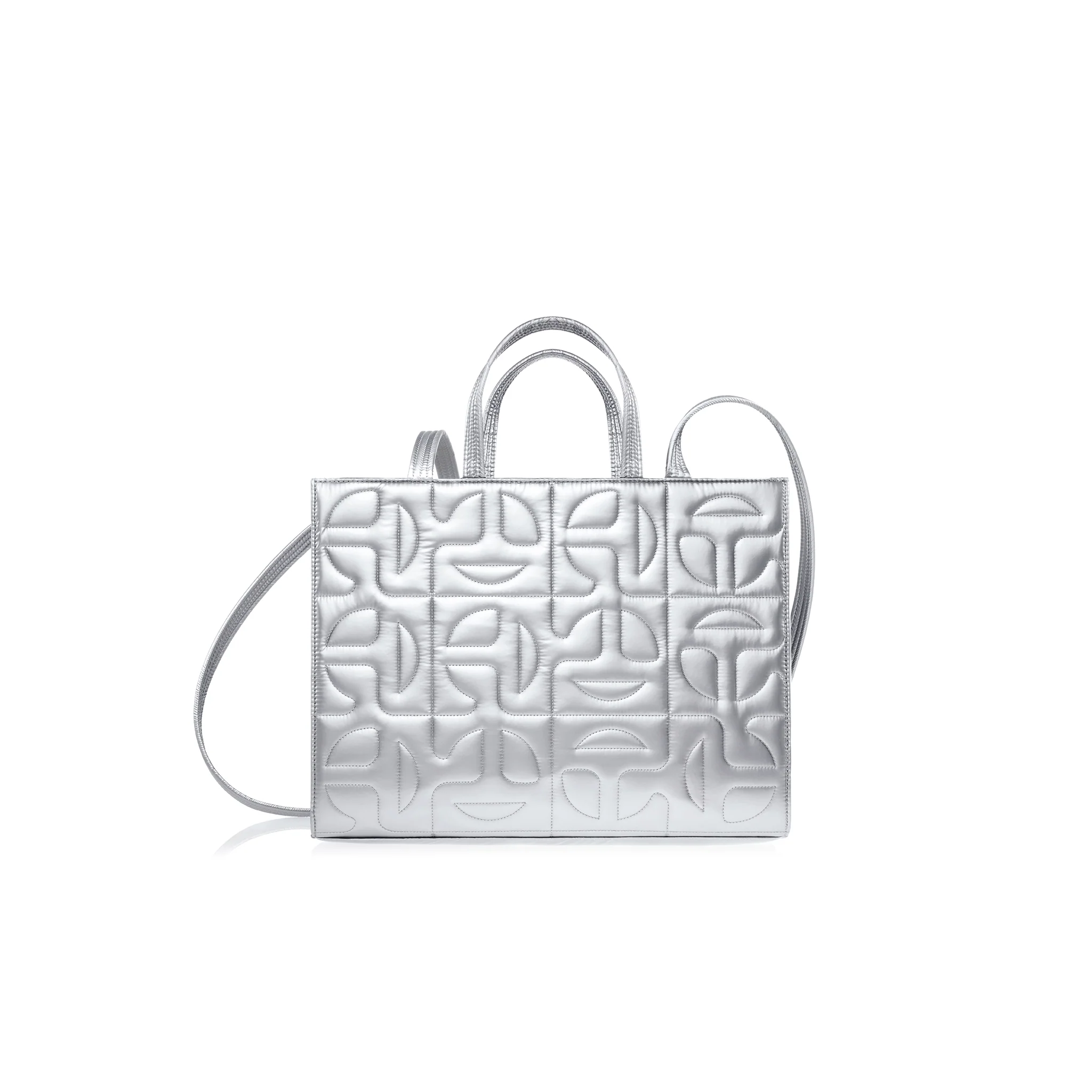 Moose Knuckles x Telfar Quilted Medium Shopper - Silver