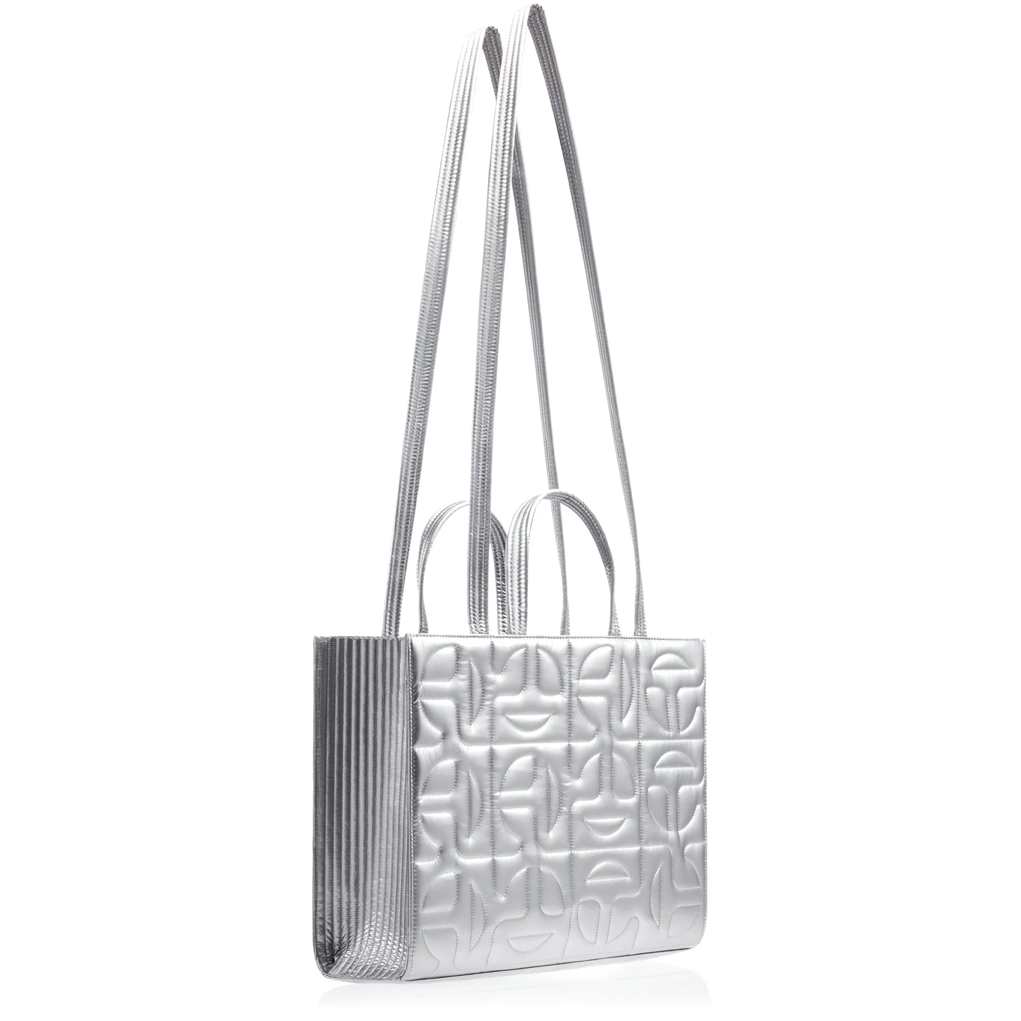 Moose Knuckles x Telfar Quilted Medium Shopper - Silver